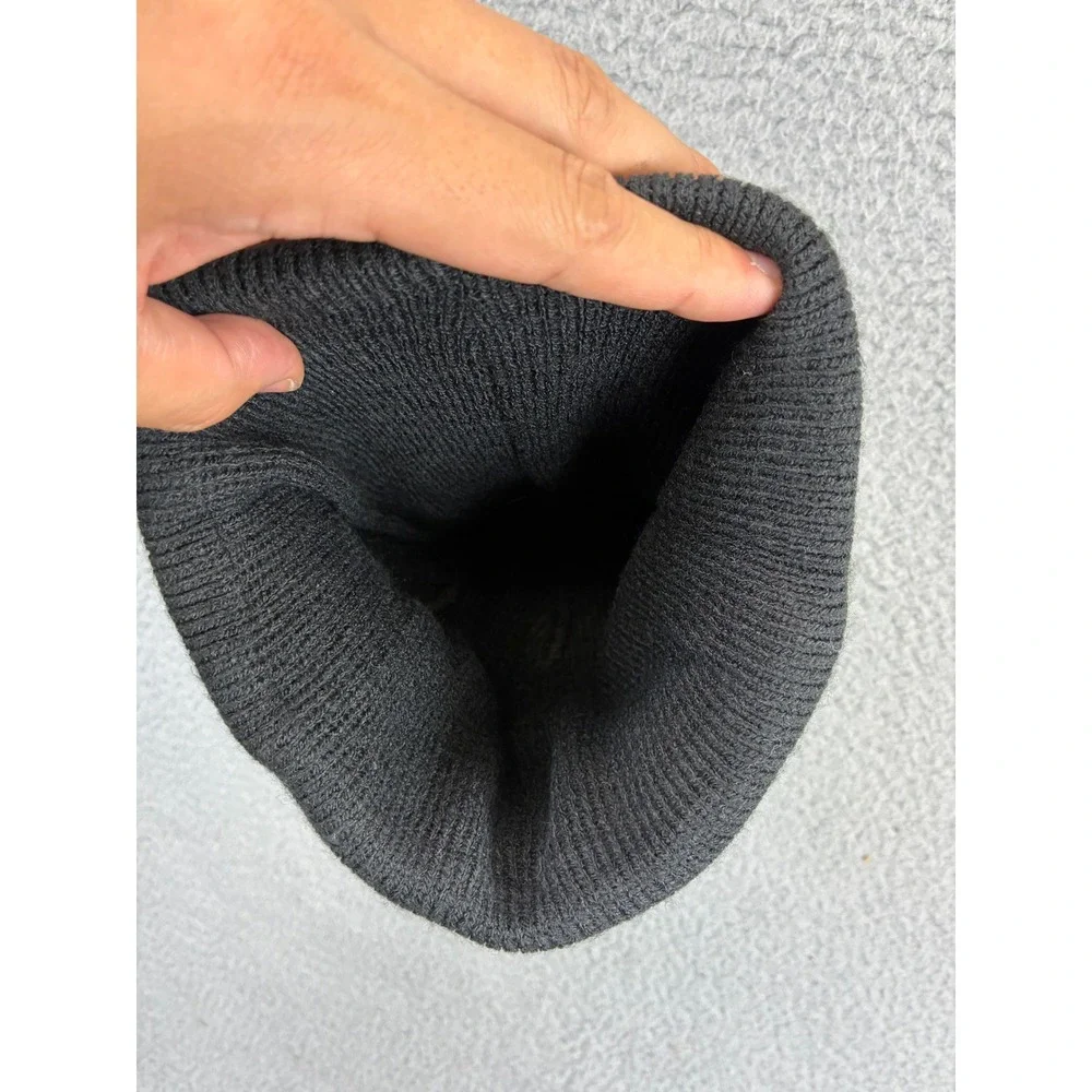 Jordan Ribbed Cuffed Beanie Mens OSFM Black Jumpman Metal Ingot Streetwear